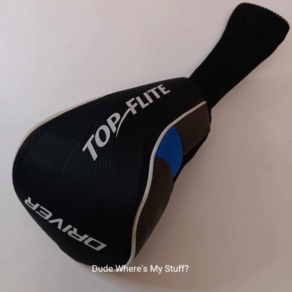 TOP FLITE DRIVER HEAD COVER - GRAY/BLACK/BLUE - ORIGINAL REPLACEMENT - PREOWNED - Picture 1 of 3